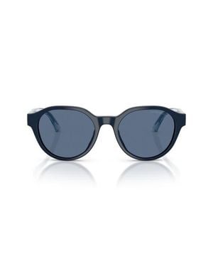 Emporio Armani Kids' 48Mm Small Phantos Sunglasses - Blue