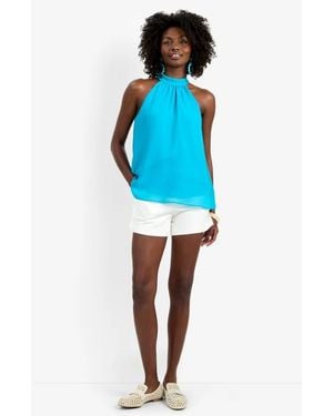 Trina Turk Kissimmee Georgette Top - Blue