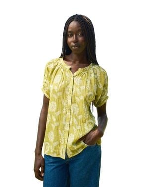 Ace & Jig Salome Button Front Raglan Blouse - Yellow