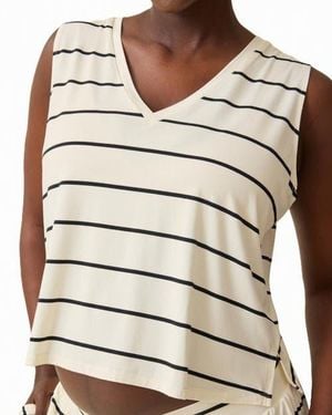 Kindred Bravely Aria Cropped V-Neck Tank - Natural