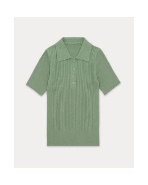 Fortela Camille Terry Polo Shirt - Green