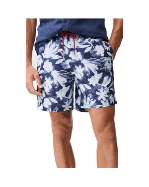 Rodd & Gunn Hardinge Abstract Floral Swim Trunks - Blue