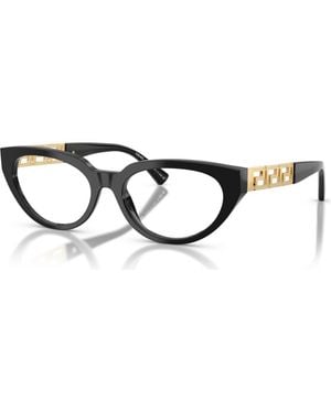 Versace 52Mm Cat Eye Optical Glasses - Black