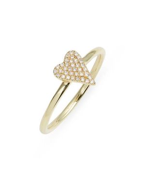 Meira T Elongated Diamond Heart Ring - White