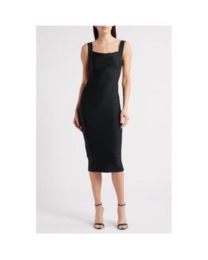 Rare London Backless Cocktail Bandage Dress - Black