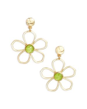 Karine Sultan Flower Drop Earrings - Metallic