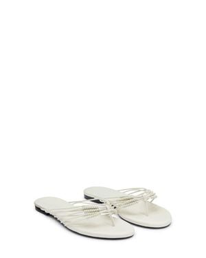 Reformation Jessica Flat Thong Sandal - White