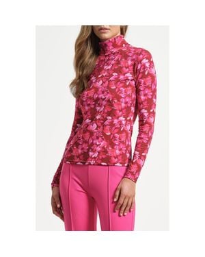Isaac Mizrahi New York Layering Turtleneck Top - Red