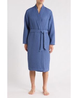 Nordstrom Modern Waffle Robe - Blue
