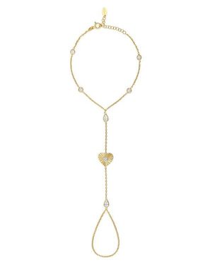 SHYMI Fluted Heart Hand Chain - Blue