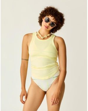Carve Designs Lyra Rib Tank - Yellow