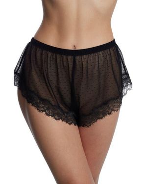 Skarlett Blue Entice Sheer Tap Pants - Black
