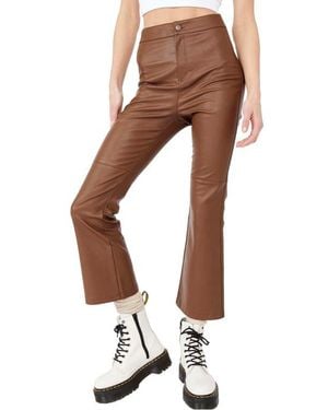 Free People Sasha Crop Faux Leather Pants - White