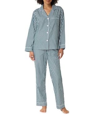 Bedhead Print Cotton Sateen Pajamas - Blue
