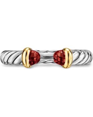 David Yurman Petite Cable Open Ring - Red