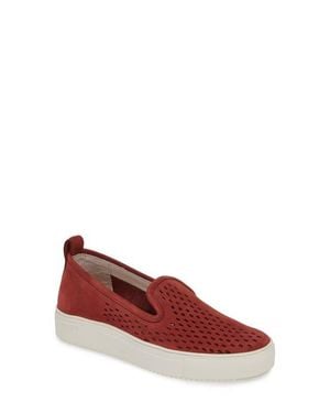 Blackstone Rl68 Perforated Slip-On Sneaker - Red