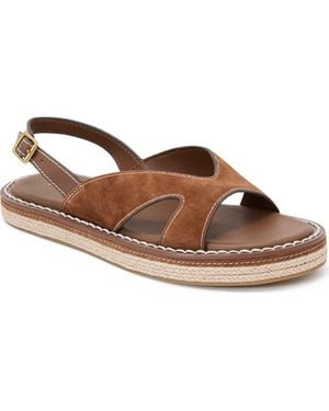 Reiss Rhia Espadrille Slingback Sandal - Brown