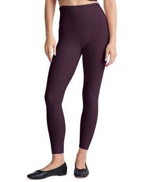 Beyond Yoga Space Dye Shirred Leggings - Purple
