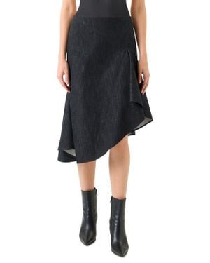 Akris Asymmetric Denim Skirt - Black