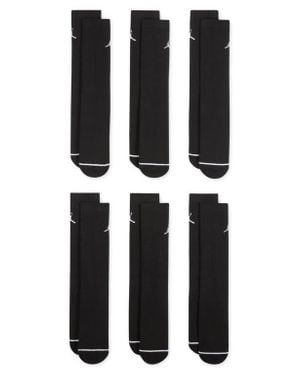 Nike Everyday 6-Pack Cushioned Crew Socks - Black
