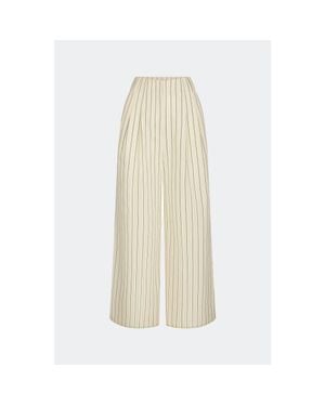 Simon Miller Bloo Linen Pinstripe Pant - White