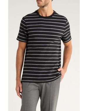 Robert Barakett Thiago Stripe T-Shirt - Black