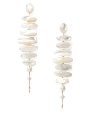 Chan Luu Mizumi Mother Of Pearl Drop Earrings - White