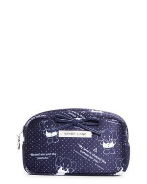 Sandy Liang Smol Canvas Pouch - Blue