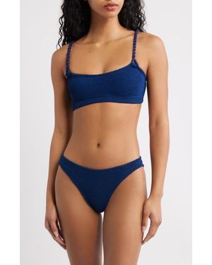 Hunza G Phoebe Two-Piece Bikini Swimsuit - Blue