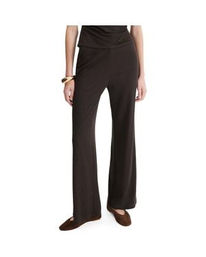 Mango Pull-On Straight Leg Pants - Black