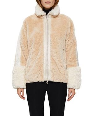 OOF WEAR Oversize Faux Fur Jacket - Natural