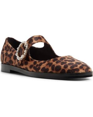 ALDO Arabella Genuine Calf Hair Mary Jane Flat - Brown