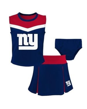 Outerstuff Girls Preschool New York Giants Spirit Cheer Three-Piece Cheerleader Set With Bloomers - Blue
