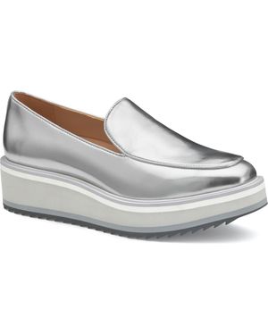 Johnston & Murphy Gracelyn Venetian Platform Loafer - Gray