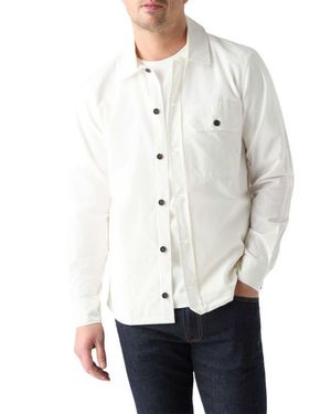 Robert Talbott Burton Pinwale Corduroy Shirt Jacket - White