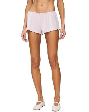 Edikted Sephi Pointelle Shorts - White