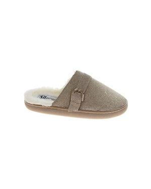 Badgley Mischka Ladies Ballerina Slippers - Metallic