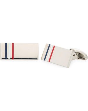 Thom Browne Rwb Sterling Cuff Links - White