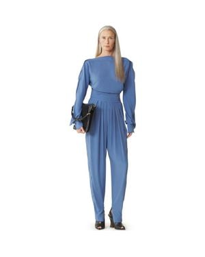 Lanvin Draped Pants - Blue