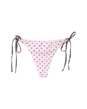 Mango Polka Dot Brazilian Cut Bikini Bottoms - Pink