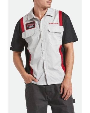 Brixton Coors Light Shake Down Short Sleeve Button-Up Shirt - Gray