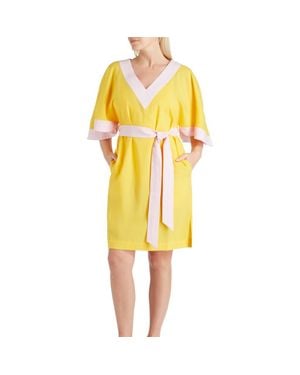 VALIMARE Casia Belted Cover-Up Dress - Yellow