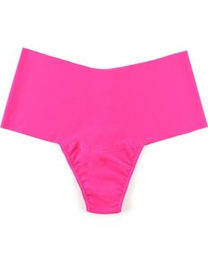 Hanky Panky Breathe High Waist Thong - Pink