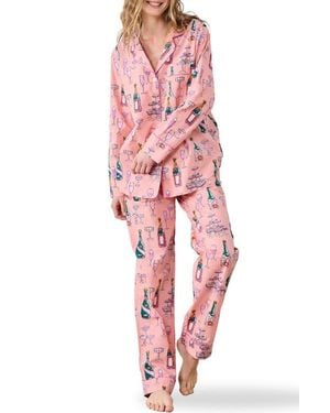 Printfresh Long Sleeve Organic Cotton Pajamas Set - Red