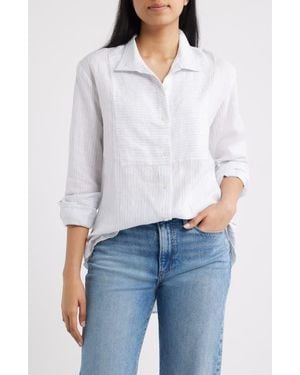 Apny Linen Button-Up Shirt - White