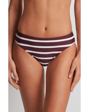 Ralph Lauren Stripe Hipster Bikini Bottoms - Brown