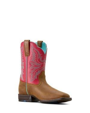 Ariat Kids' Westwood Wide Square Toe Western Boot - Red
