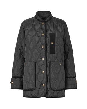 Masai Long Sleeve Padded High Neck Coat - Black