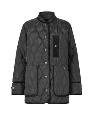 Masai Long Sleeve Padded High Neck Coat - Black
