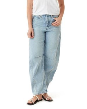 Habitual Harper High Waist Crop Barrel Leg Jeans - Blue